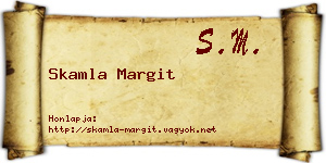 Skamla Margit névjegykártya